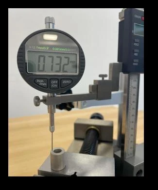 Dial indicator for dimensional and runout inspection shown in company materials
