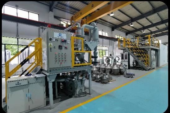 Hangda powder preparation equipment shown in company materials