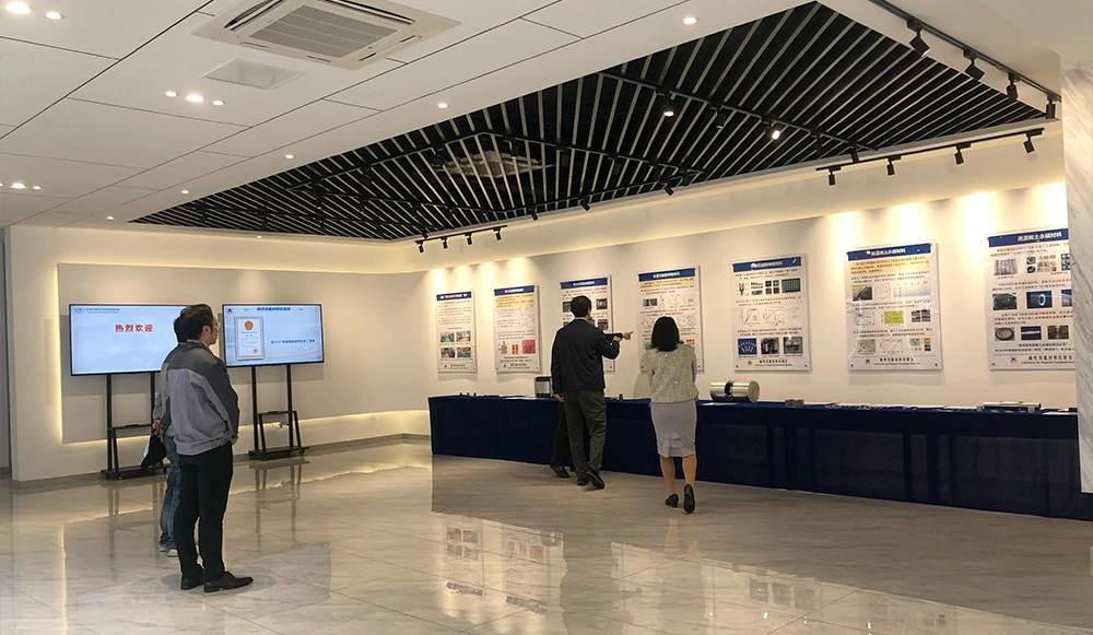 Technical display room shown on Hangda’s official About page
